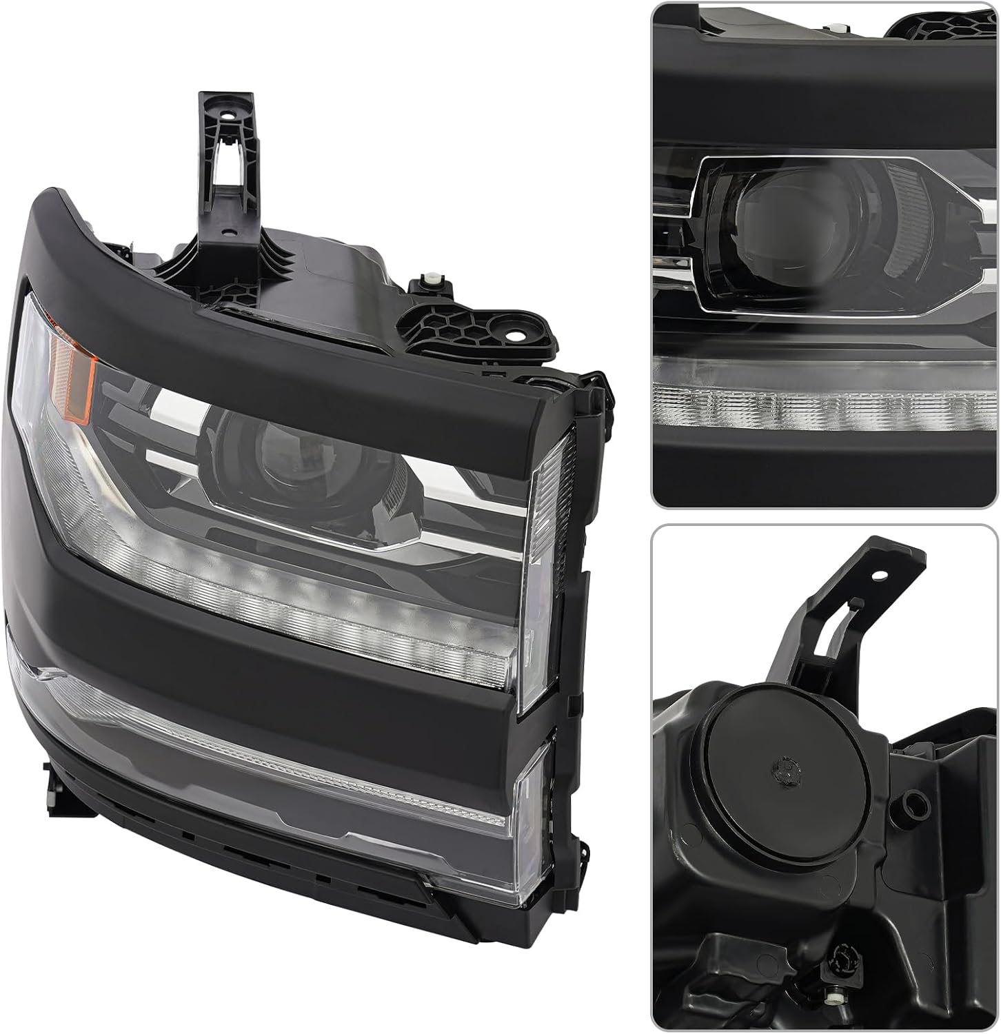 2016/2017/2018Silverado 1500 w/LED Headlight Model,Passenger Side Headlamp,Right LED Head Lights, 84893097, 84893098 (Right)