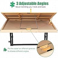 Vista 6 de ALL4JIG Mesa de rompecabezas de 1500 piezas con patas, mesas de rompecabezas ajustables de 25 x 34 pulgadas para adultos, tablero de rompecabezas