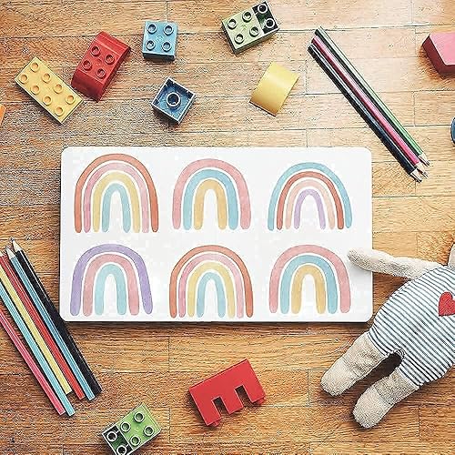 Miniatura 2 de Calcomanías de pared de arcoíris para dormitorio de niñas, decoración de habitación de niños, papel tapiz autoadhesivo de arco iris, vinilo mural,