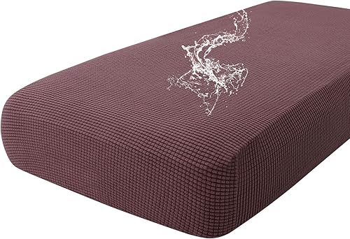 Miniatura 104 de hyha - Fundas de cojín impermeables para sofá modular, fundas de cojín de sofá en forma de L, tela jacquard gruesa, funda de diván con parte Gris