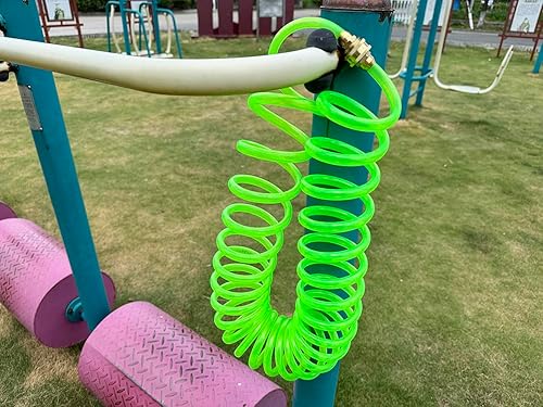 Miniatura 6 de SANFU Manguera de agua de jardín EVA Recoil de 38 pulgadas de diámetro interior x 25 pies de alta calidad con accesorios de latón de 34 pulgadas