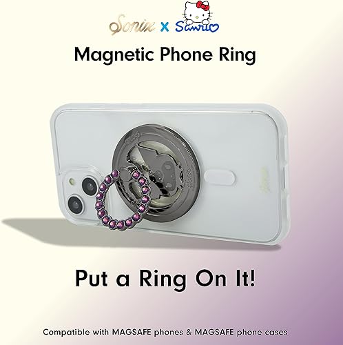 Miniatura 4 de Sonix x Sanrio - Anillo magnético para teléfono MagSafe iPhone 15, 14, 13, 12, soporte de agarre con anillo para el dedo y soporte para teléfono -