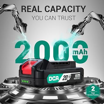 DCA Cordless Drill Set, 354 in-lbs Torque, 3/8 Keyless Chuck, Electric Power Drill with 2.0Ah Battery and Charger,18+1 Position,25-Piece 20V Drill Driver Kit, ADJZ2035