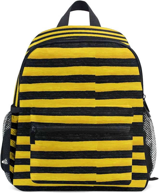 Mochila para niños, diseño de abeja, color amarillo y negro, para libros escolares, para guardería, bolsas de viaje para niñas y niños