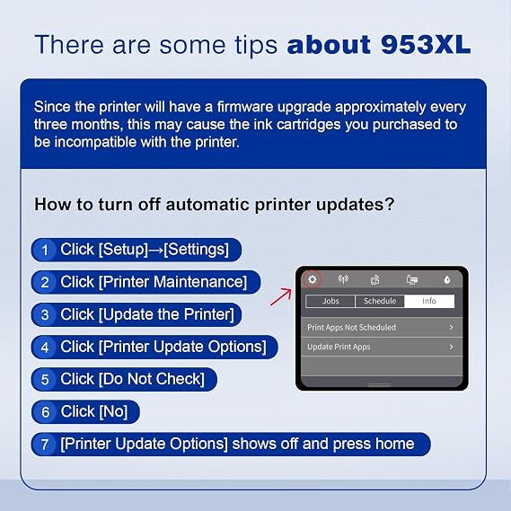 KINGWAY 953XL Ink Cartridges 4-Pack, High Yield Remanufactured for HP 953XL Ink Cartridges Multipack, Compatible with HP Officejet Pro 7740 7720 8720 8710 7730 8730 8740 8715 8725 8210 8718 8728 8218