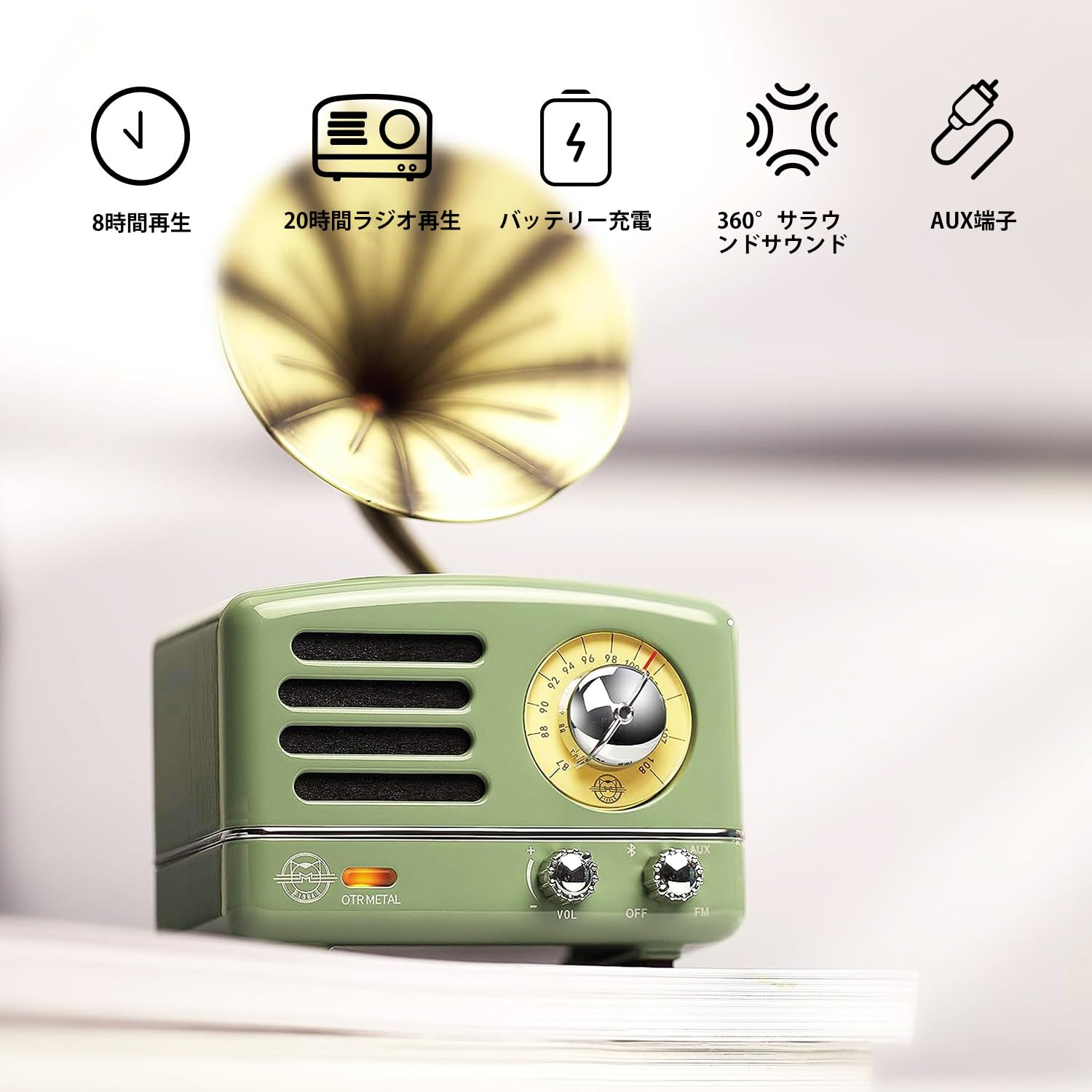 Amazon.co.jp: MUZEN OTR Metal Bluetoothスピーカー (ポータブル 