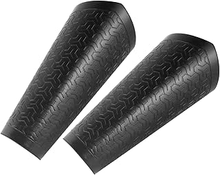 HZMAN Medieval PU Leather Arm Guards LARP Retro Renaissance Armor Leather Bracers, One Size One Pair