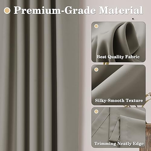 Miniatura 7 de Cortinas opacas para puerta corrediza con aislamiento térmico, cortinas insonorizadas con bloqueo de luz, tratamiento de ventana para dormitorio,