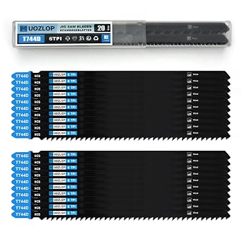 20 pieces T744D T-shank jigsaw blades for wood jigsaw blade set