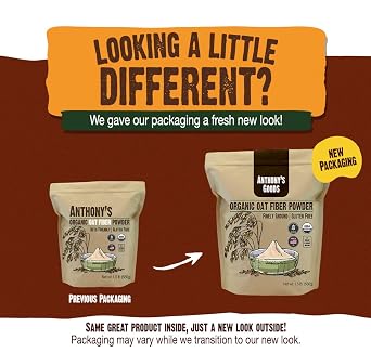 Anthony's Organic Oat Fiber, 1.5 lb, Gluten Free, Non GMO, Keto Friendly, Product of the USA