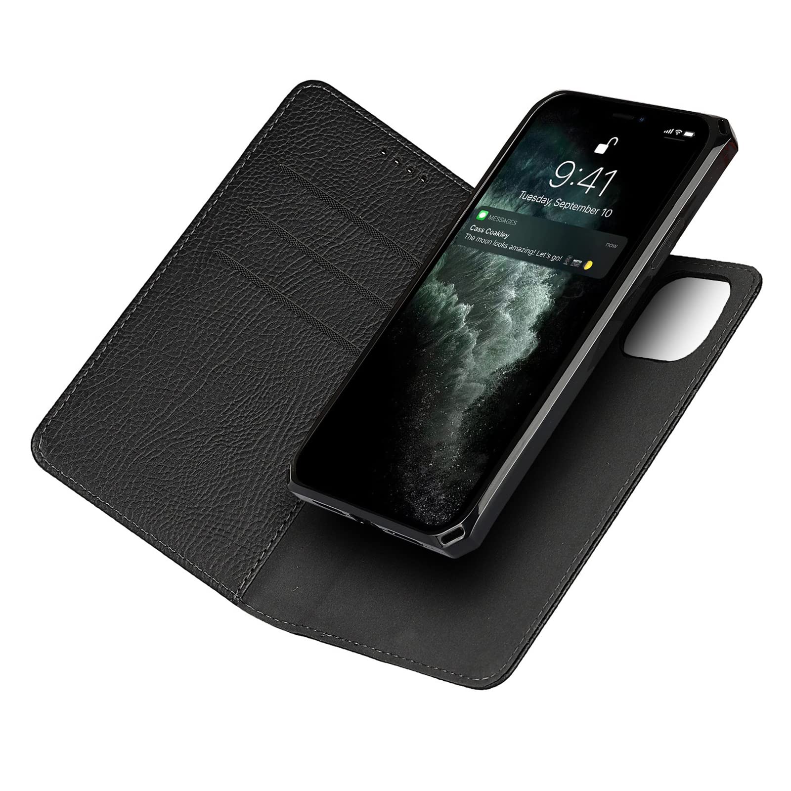 Custodia A Portafoglio Per IPhone 11 Pro Max - Pelle Sintetica Blu Con Slot Carte E Supporto - Protezione Magnetica
