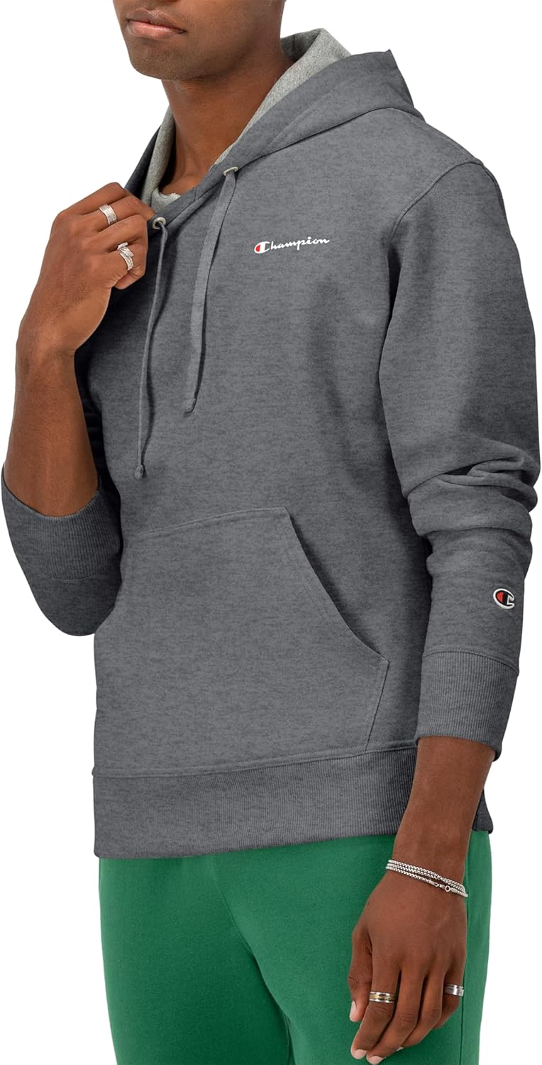 Champion mens Pullover Fleece Hoodie, Standard Fit, Midweight, C Logo, Available in Regular and Big & Tall - Image 3