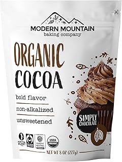 Organic Cocoa Powder (8 oz) Premium Cocoa, Bold Rich Flavor, Perfect for Baking, Fair Trade Certified, 100% Unsweetened Cocoa Powder, Non-GMO Sourced, Verified Gluten Free