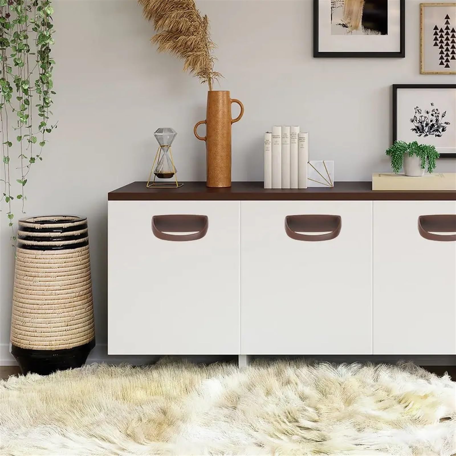 L’armoire cachée, Poignée de porte placard auto-adhésive sans perçage(Brown self Adhesive)