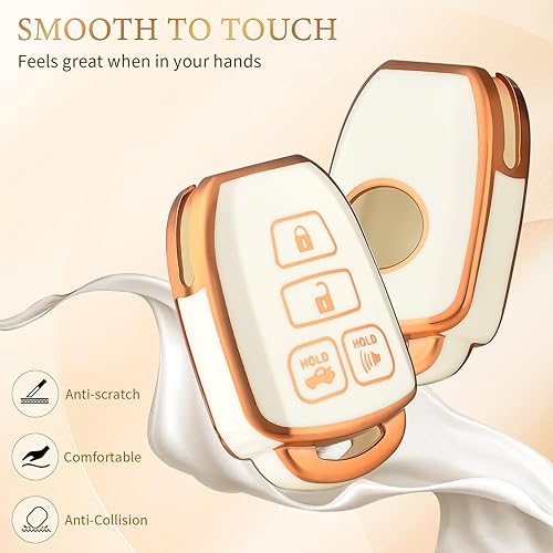 Miniatura 9 de OFFCURVE Funda para llavero de automóvil Toyota Corolla 2014 2015 2016 2017 2018 2019 Camry 2014-2017 Tacoma 2016-2018 Protector de accesorios para