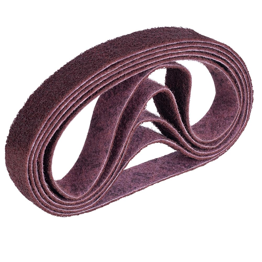 non woven Schleifband Vliesband Rohrbandschleifer Schleifmaschine SC-BL 40x760mm, 5 Stück, Körnungsbereich (Grade: Medium, Color: red, Korn:120)