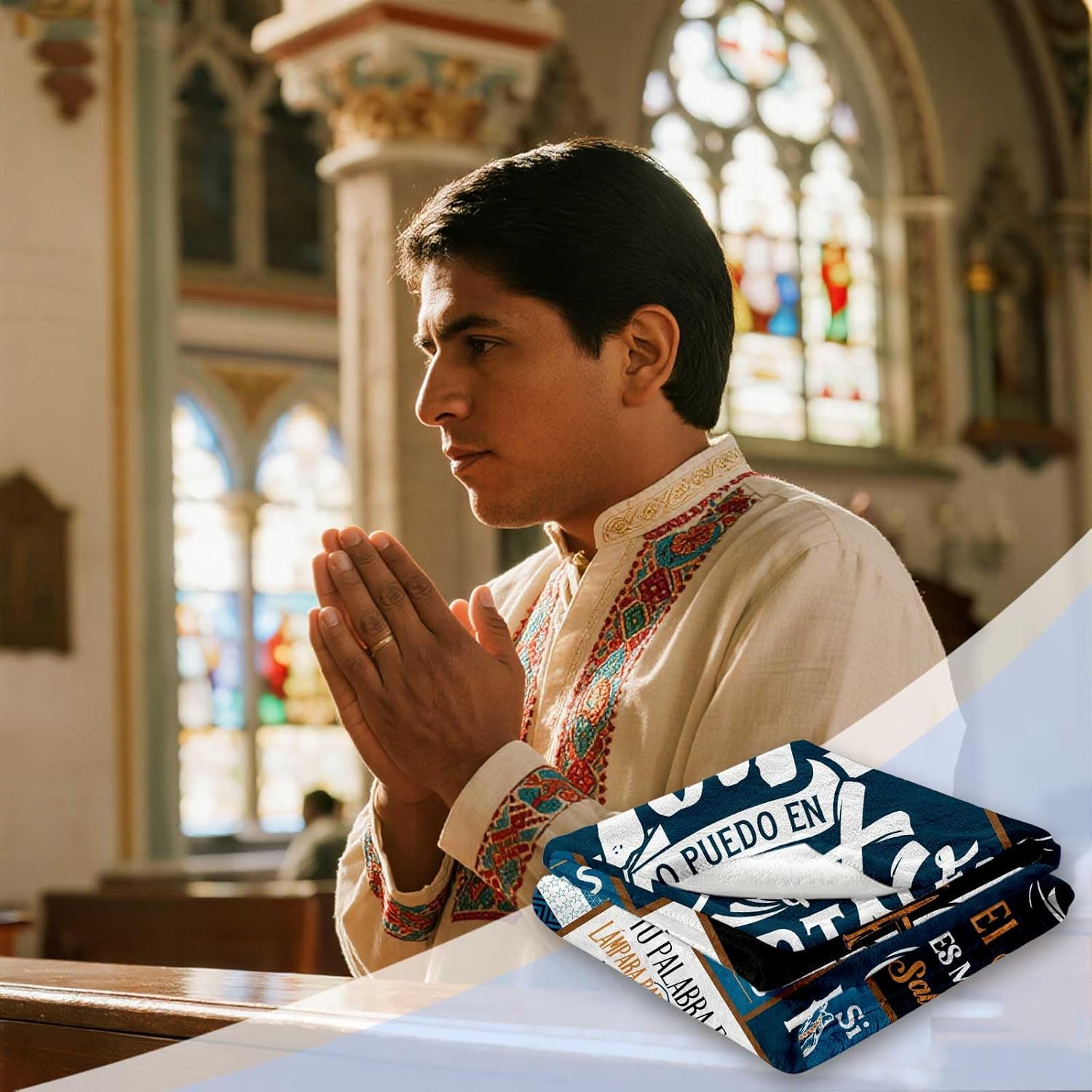 Mexican American Spanish Christian Gifts for Men Blanket 60"X50",Regalos Cristianos para Hombre en Español, Religious Inspirational Gifts for Men, Regalo de Cumpleaños para Hombre - Image 2