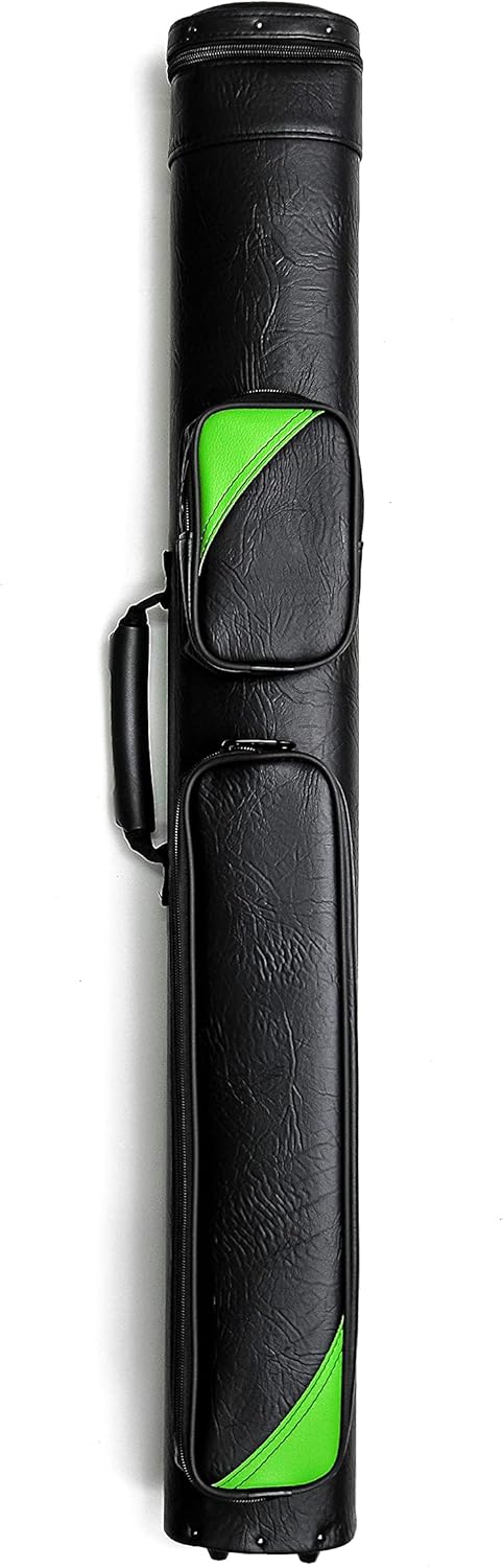 2x2/2x4/2x5/3x6 Professional Pool Cue Case 2butts 2shafts/2butts 4shafts/2butts 5shafts/3butts 6shafts Carry Billiard Pool Cue Stick Case (2x2-Back-Pack-Green) : Sports & Outdoors