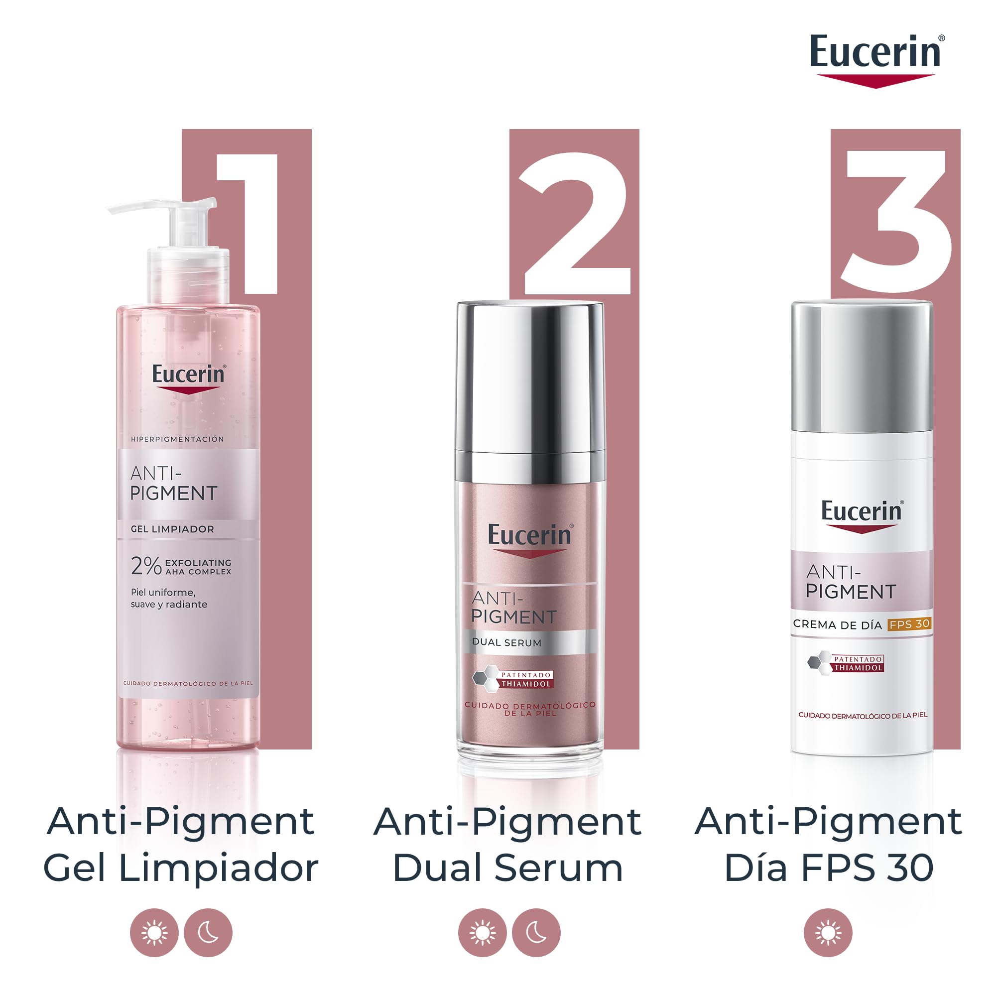 Eucerin Anti-Pigment Crema de Día con FPS 30 (50 ml), crema antimanchas para una piel más uniforme y radiante, con filtros UV y Thiamidol, hidratante facial para todo tipo de pieles