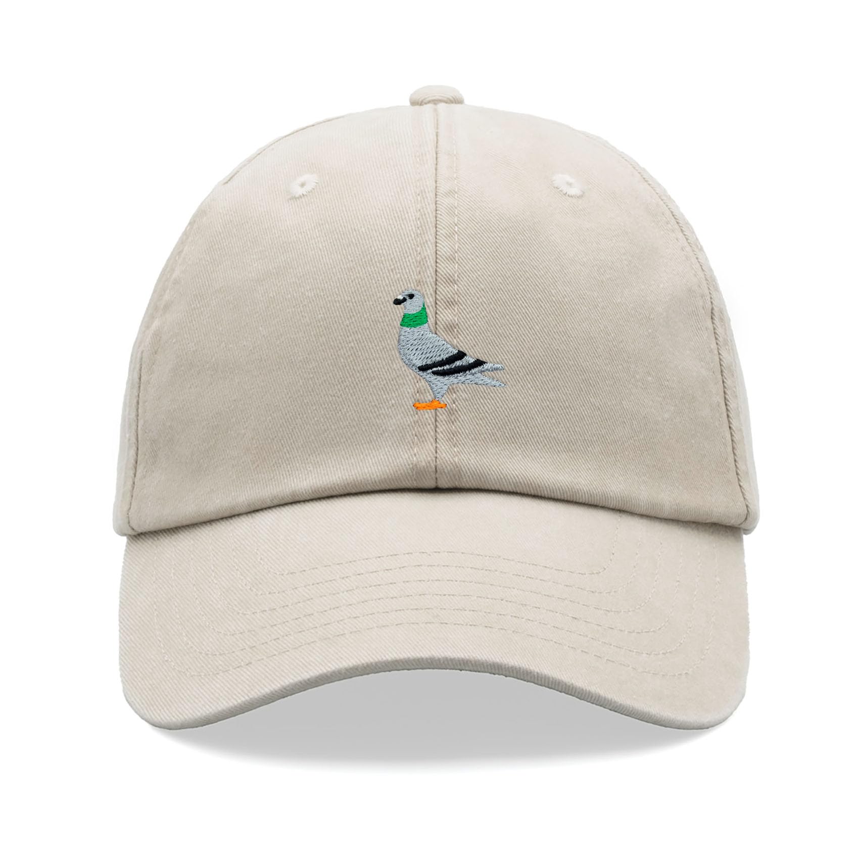 Pigeon Baseball Cap Vintage Washed Unisex Dad Hat Adjustable Stone