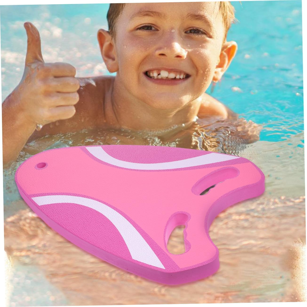 VICASKY Swimming Training Kickboard and Adults, Sturdy Eva Foam Pool Kickboard with Ergonomic Grip Handles, Floating Swim Aid for Beginner Swim Practice and Water Exercise Random Color