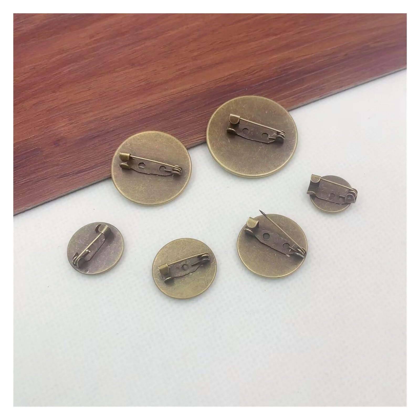 Lot De 3 Broches Vintage Vierges, Montures Ovales 20x30 Mm - Pour Bijoutier, Créateur, Customisation