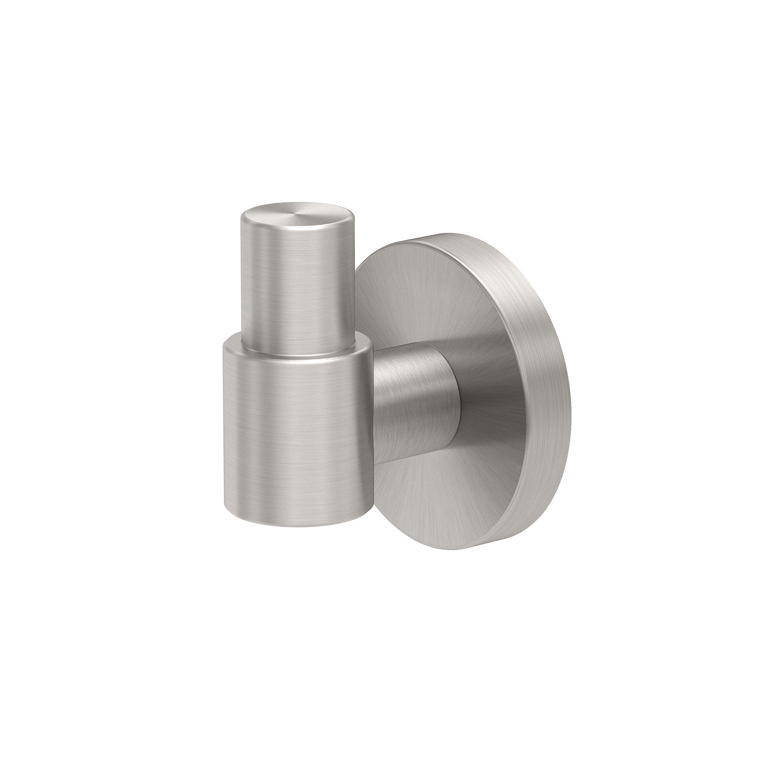 Gatco 4675 Reveal Robe Hook, Satin Nickel | Wall Mounted 2.13" W Single Hook for Bathroom