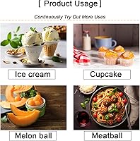 Vista 8 de Cuchara Mediana para Galletas, 2 Cucharadas / 30ml / 1 oz, Tamaño #40 Cuchara para Masa de Galletas, Cucharas para Galletas para Hornear, Bola de 1