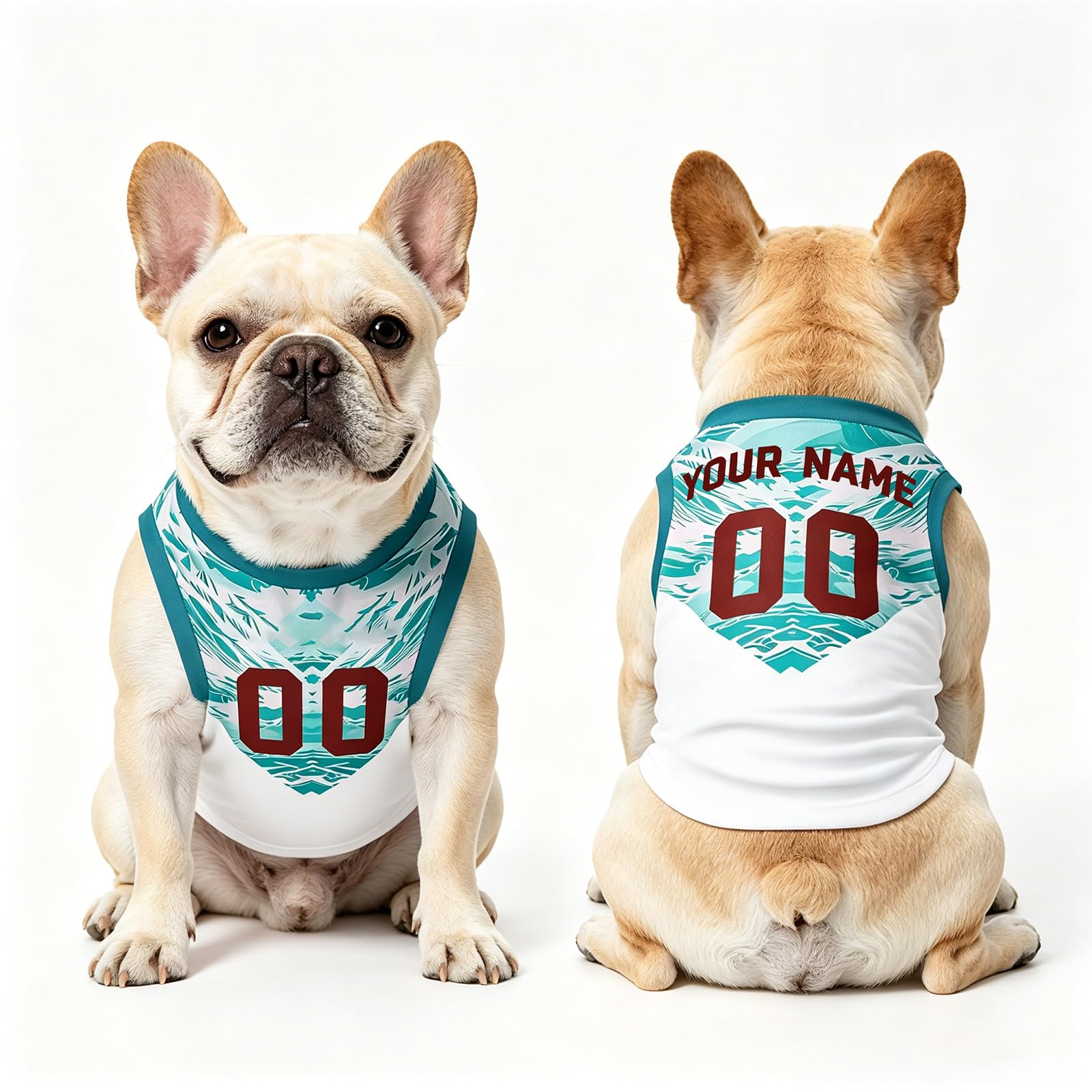 Personalised Dog Tshirt with Name & Number, Custom 2026 World Cup Football Dog Jerseys, Dog Outfit for Small Medium Dogs, A