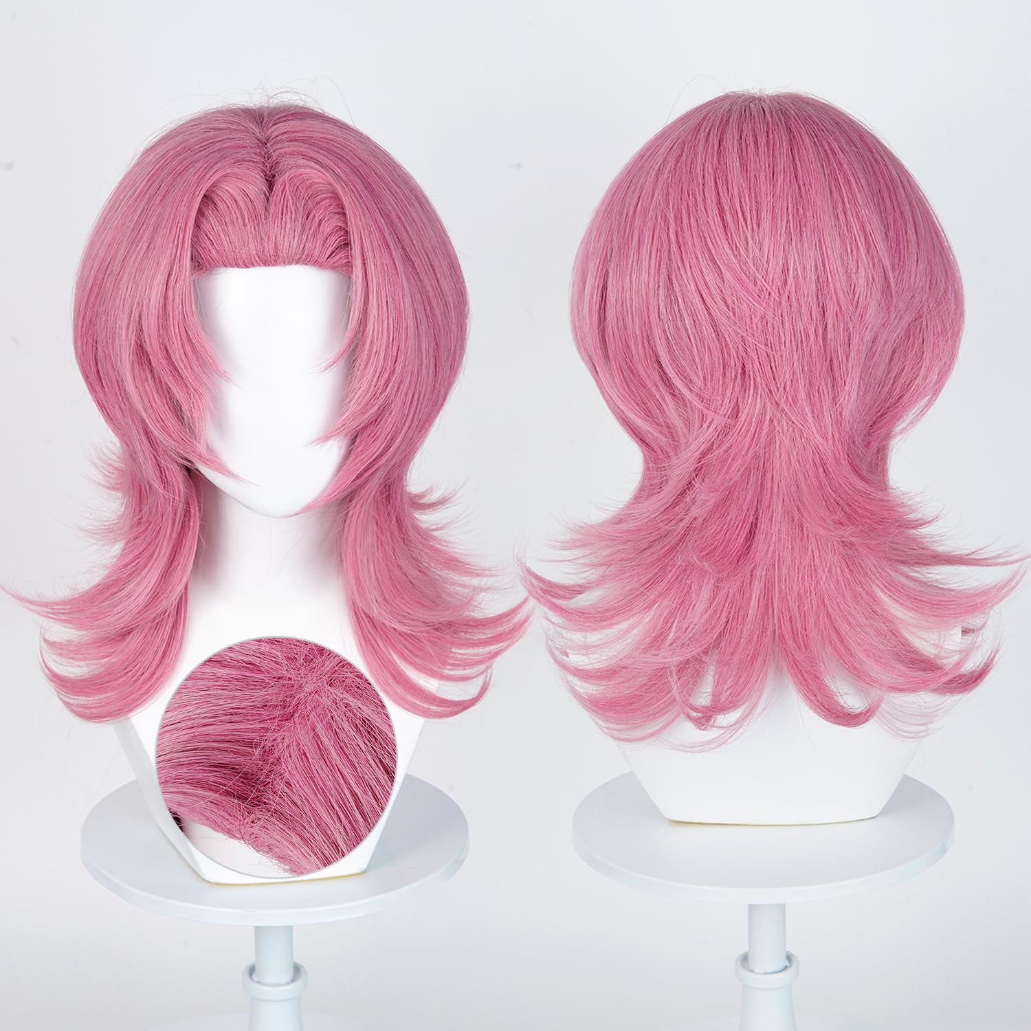 SL Wavy Blonde Ponytail Wig for Jean Cosplay,Golden Princess Hair Wigs with Pigtails Bangs + Wig Cap for Halloween Peach Costume: Pink