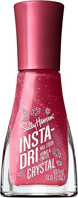 Sally Hansen Insta-Dri® Nail polonais, collection cristal, illumine instantanément. 3-in-1 formule avec base intégrée et couche supérieure. 1 Accidents cérébraux, 1 Manteau fait. 60 secondes
