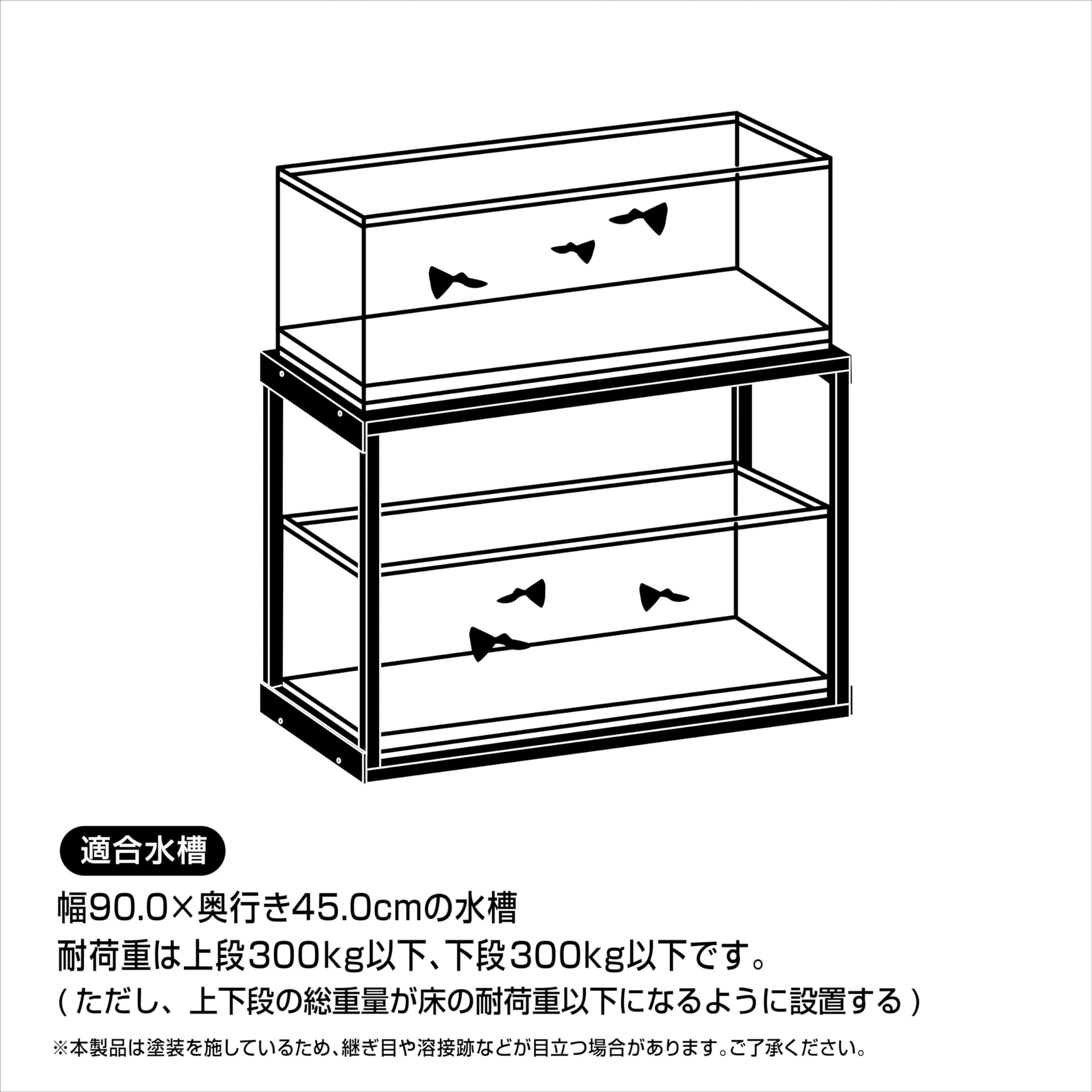 Amazon.co.jp: GEX アクアラックスチール900BK 幅90×奥行き45cm水槽用