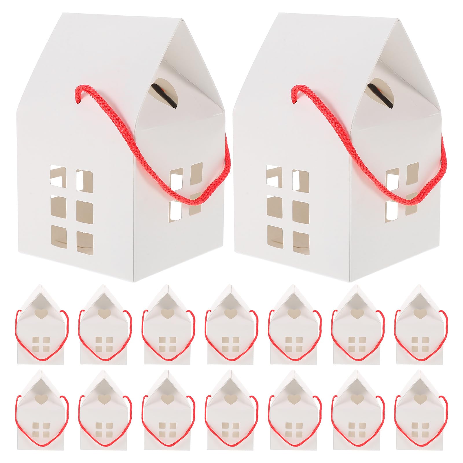 Healvian 15pcs House Shaped Candy Boxes,Goodie Paper Boxes,Candy Storage Box Wedding Favor Box,Cardboard Treat Boxes for Treats and Ornaments, present Boxes for Birthday Wedding Christmas Parties