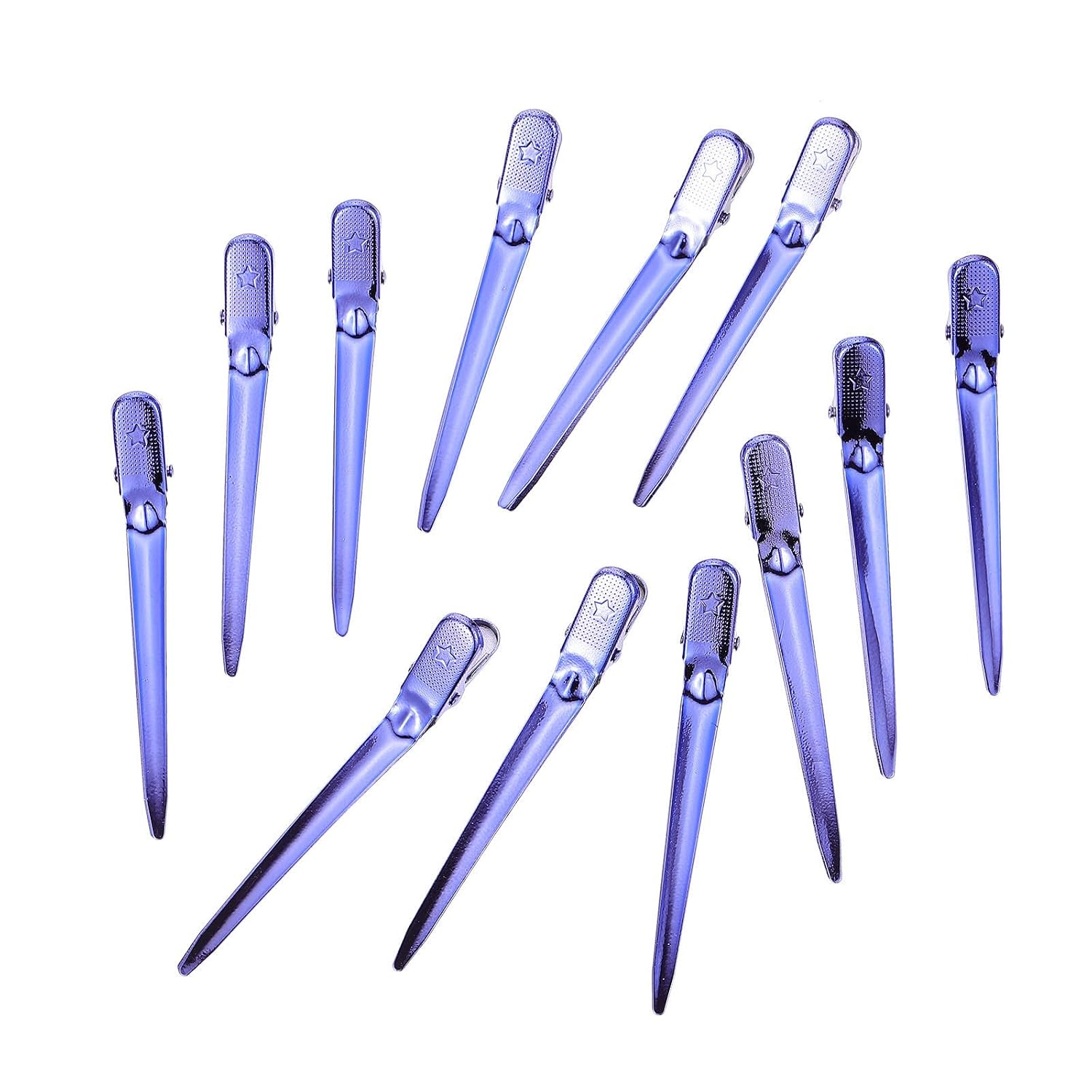 12pcs Purple Stainless Steel Duckbill Sectioning Clips
