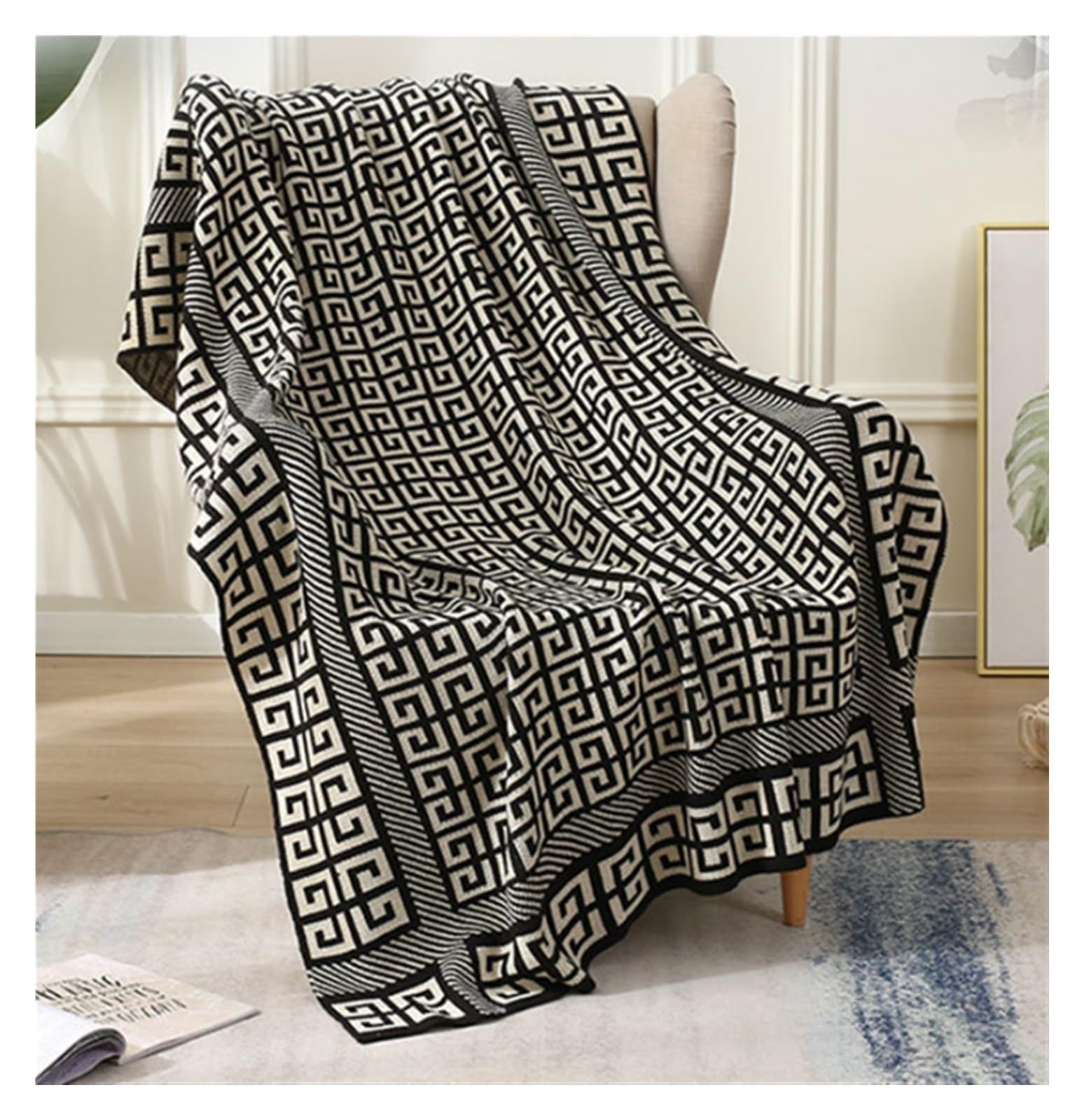 Knitted Blanket Living Room, Nap, Simple Sofa Wool Blanket Bedside Blanket, Leisure Air-conditioning Blanket Light And Breathable Office Nap, Air-conditioning Blanket, Homestay Bedside Blanket(125x200