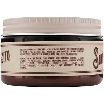 Suavecito Pomade Matte Hair Cream With DHT Blocker For Hair Regrowth - Low Shine Light Hold For Styling Thinning Hair To Look Thick & Full With Volume