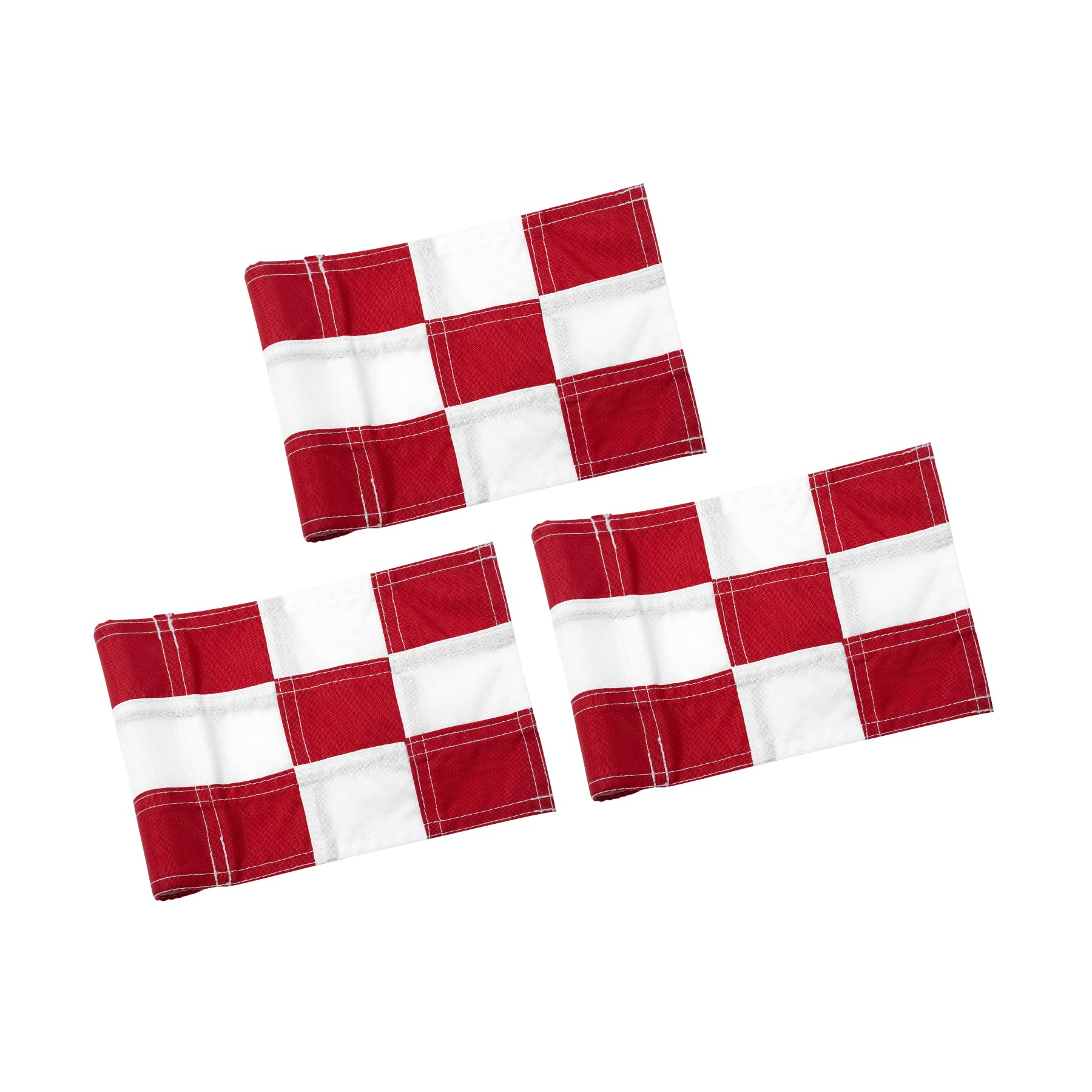 Bandera de golf a cuadros con inserto de plástico, banderas verdes para patio, interior/exterior, banderas de pin de jardín, bandera de nailon 420D de alta calidad, 8 pulgadas de largo x 6 pulgadas de