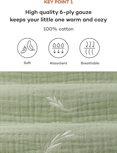 Miniatura 3 de Konny Saco de dormir para bebé - Chaleco de dormir con manta portátil  Gasa de algodón de 6 capas  TOG 1.0  6 meses - 5T