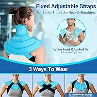 Vista 5 de Comfytemp Compresa de hielo para alivio del dolor de cuello y hombros, elegible para HSA FSA portátil, compresa de hielo reutilizable para hombros