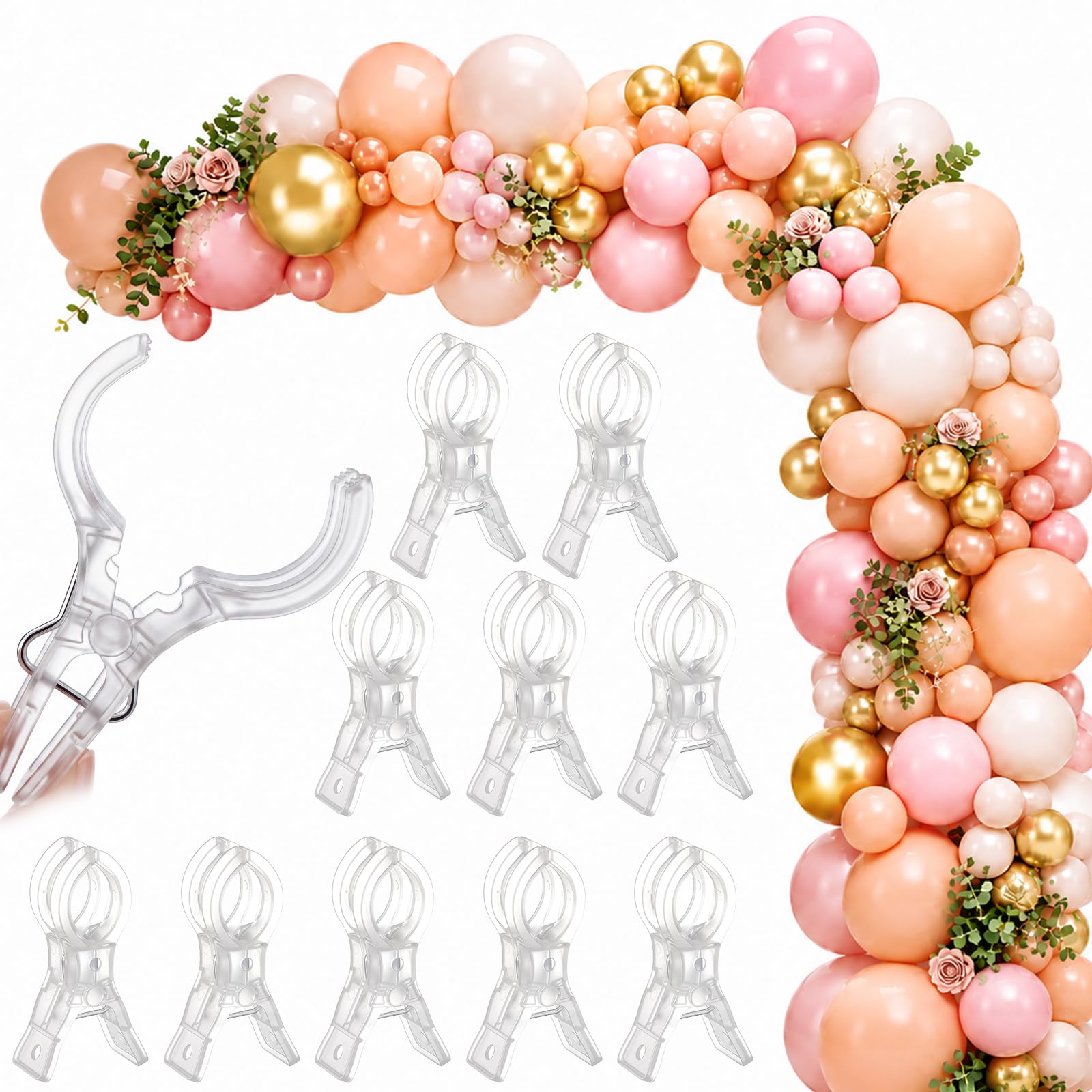 Photo 1 of LemonRoad 10 Pack Large Balloon Arch Clips