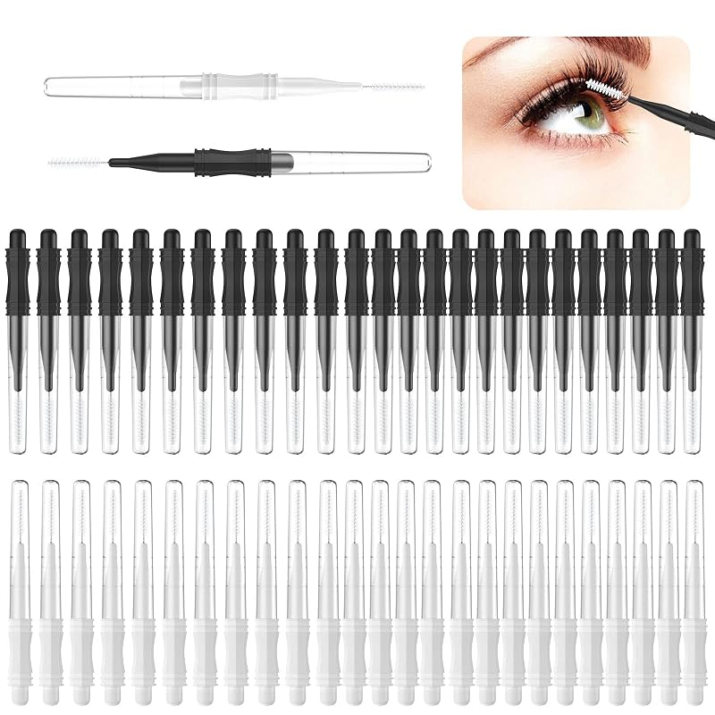 CANIPHA Kit com 50 Escovas para Sobrancelhas e Cílios, 2 Tamanhos e 2 Cores, MA0317