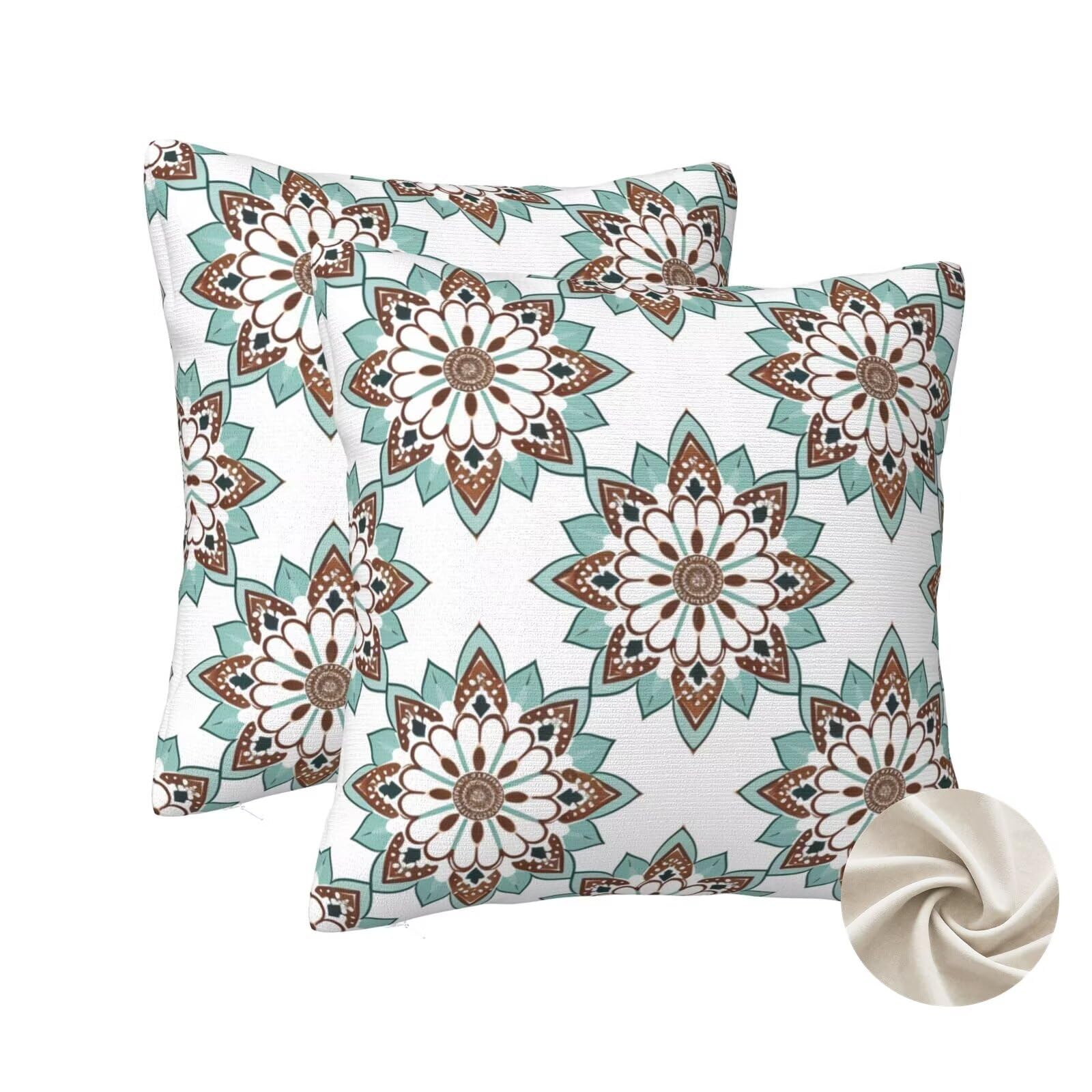 Coussin canapé douce housse de coussin 60x60 cm lot de 2 taies d'oreillers