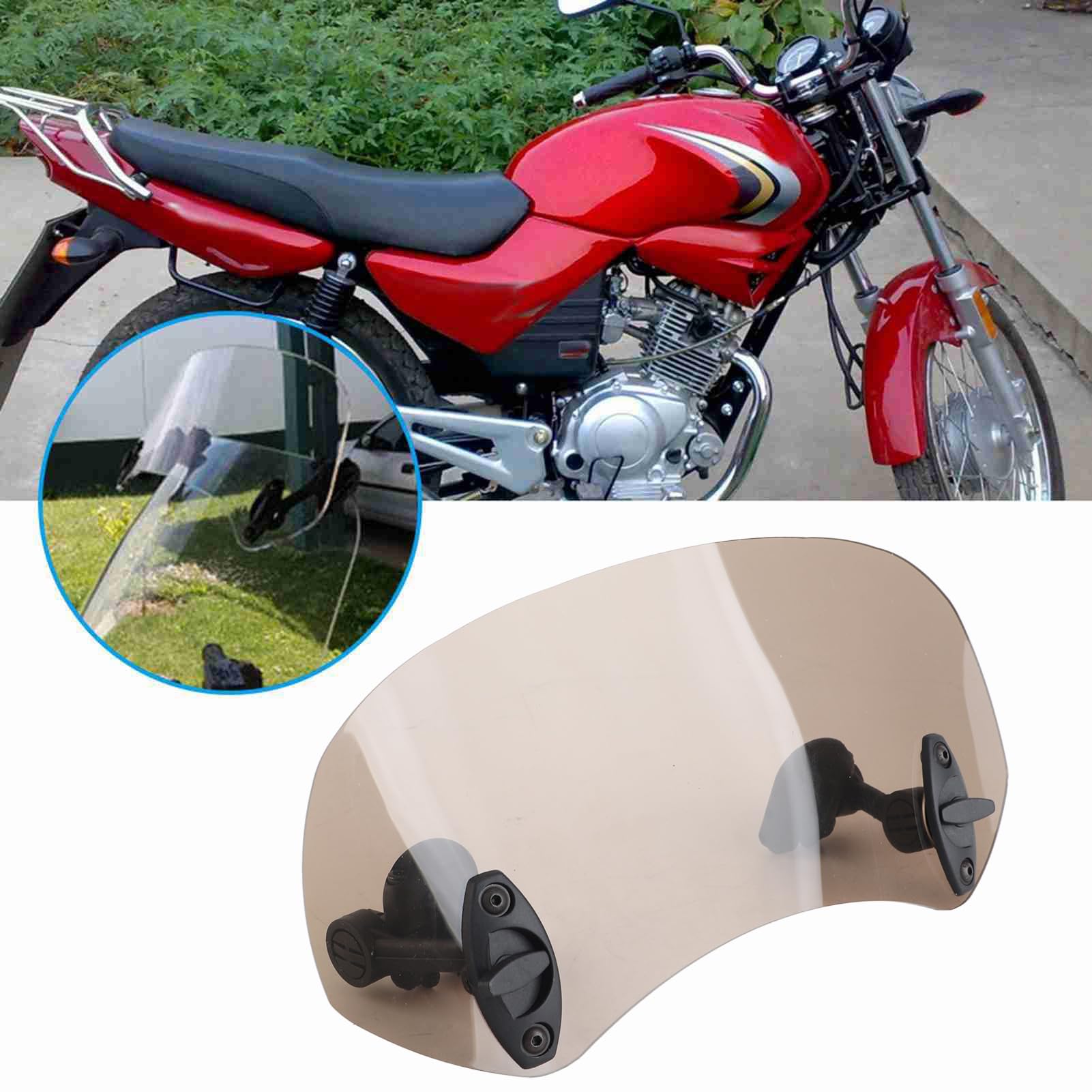Clip réglable sur Pare-Brise Déflecteur de Vent Extension de Pare-Brise Spoiler Accessoires pour et Autre Installation de Type général de Moto
