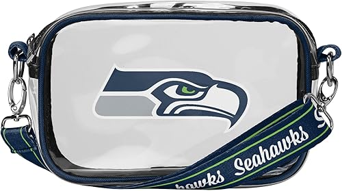 Vista 25 de FOCO NFL Womens NFL Team Logo Stripe Clear Crossbody Bag