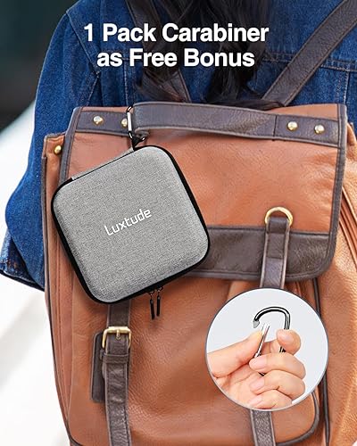 Miniatura 5 de Luxtude Organizador electrónico de viaje, organizador de cargador pequeño, bolsa de tecnología de viaje, bolsa de electrónica portátil, funda de