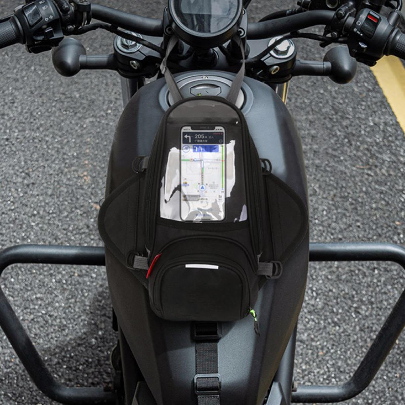 Borsa Da Serbatoio Per Moto - Organizzatore Di Stoccaggio Magnetico, Attrezzatura Da Tour Impermeabile | Borsa Per Carro Armato Compatta con Molteplici Tasche E Cerniere, Compagno Di Viaggio