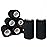 [8 Pack 4 x 5 Yards] Black- Self Adhesive Cohesive Bandage Wrap, Self Adherant Non-Woven Wrap Rolls, Atheletic Tape for Wrist, Ankle, Hand, Leg, Premium-Grade Medical Stretch Wrap