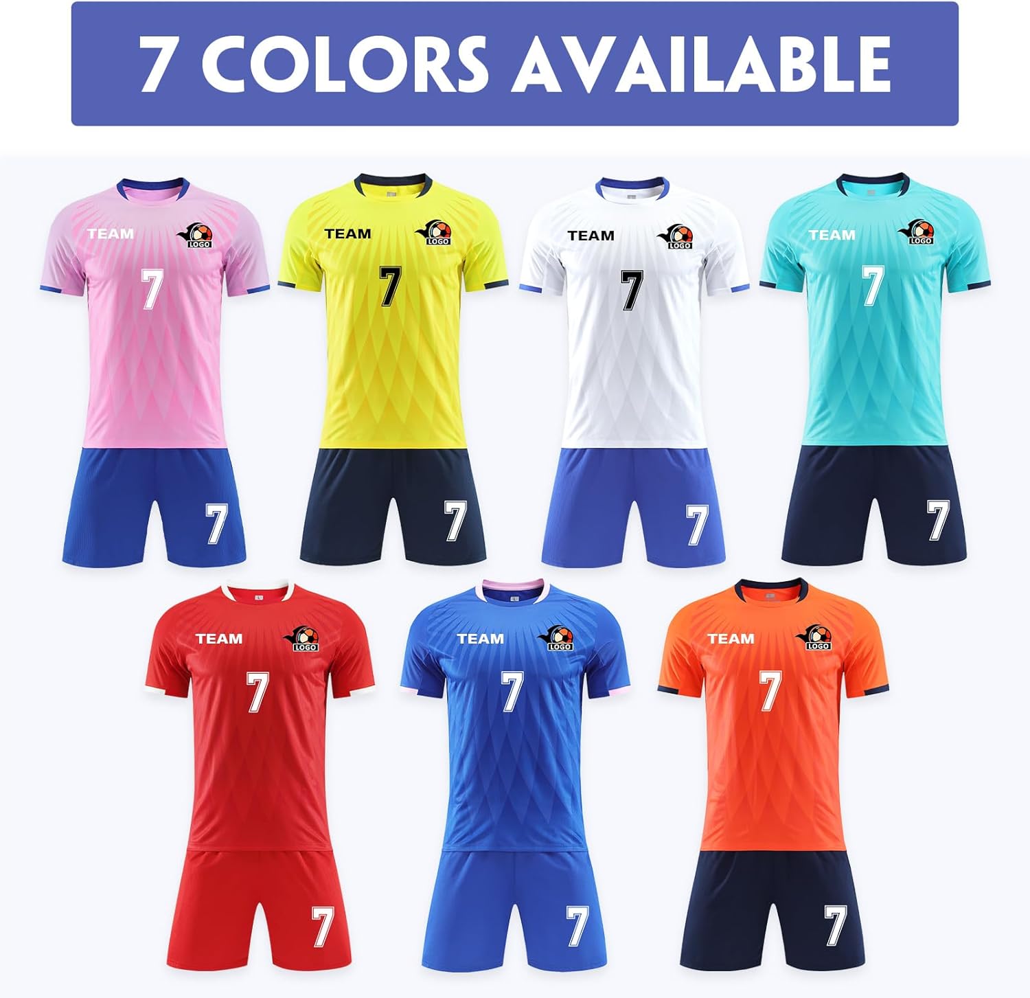 LAIFU Personalized Soccer Jerseys for Men Women Kids Adults Personalized Soccer Shirt and Shorts with Name Number Logo - Image 4