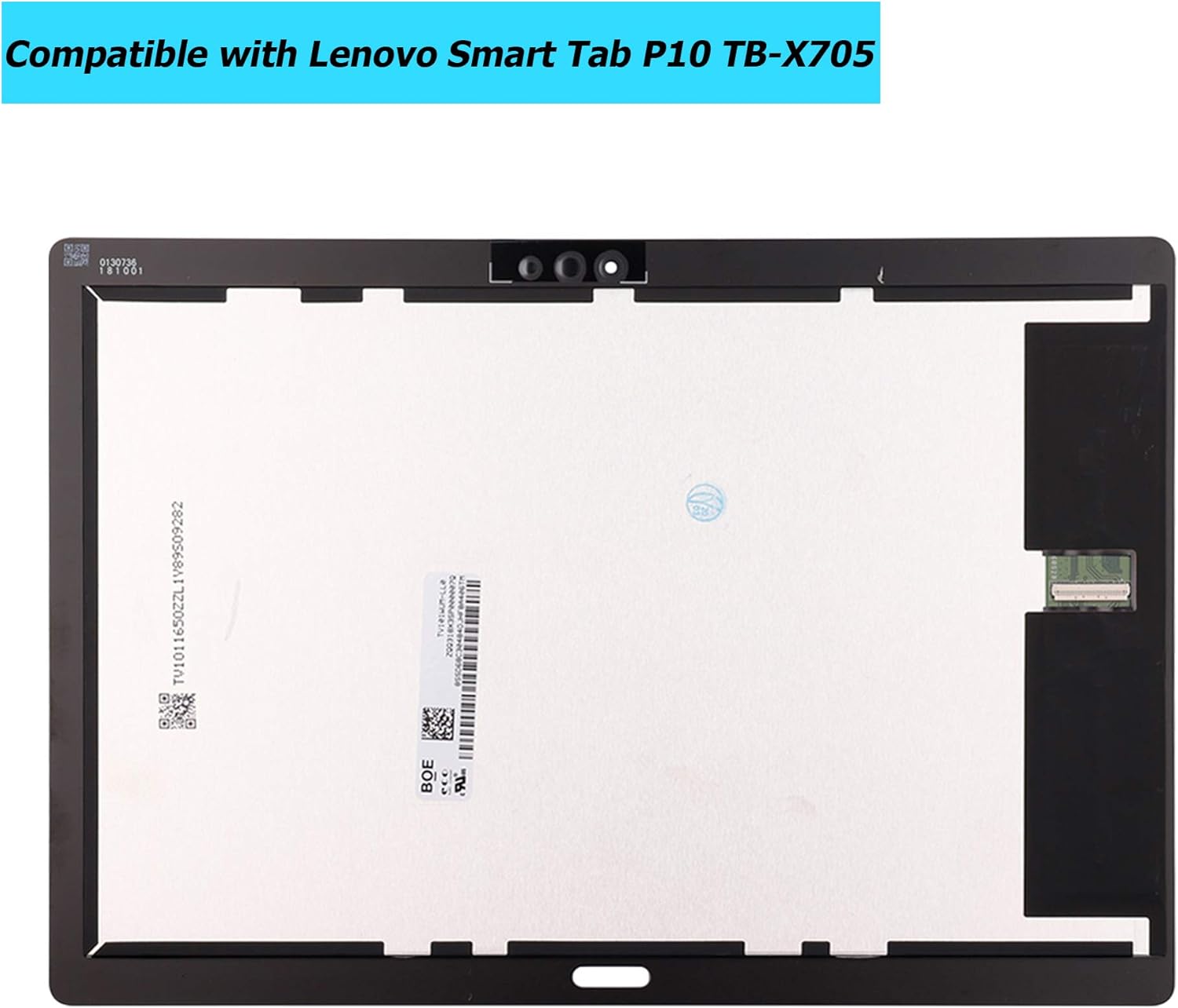 Replacement Tablet Screen Compatible with Lenovo Smart Tab P10 TB-X705 TB-X705L TB-X705F TB-X705N with Toolkit (Black)
