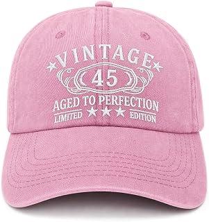 45th Birthday Gifts for Men Women, 45 Year Old Vintage Baseball Cap | Happy 45th Party Decorations, Funny Dad Hat, Unique 45 Year Old Birthday Present for Dad Husband Grandpa Mom Wife Grandma